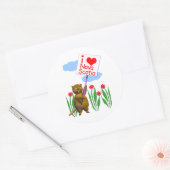 Canadian Beaver houdt van Nova Scotia Ronde Sticker (Envelop)