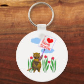 Canadian Beaver houdt van Nova Scotia Sleutelhanger (Voorkant)
