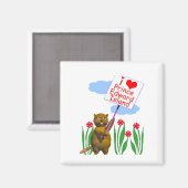 Canadian Beaver houdt van Prince Edward Island Magneet (Voorkant / Achterkant)