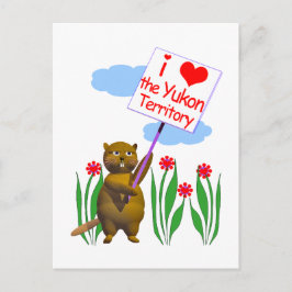 Canadian Beaver houdt van Yukon Briefkaart