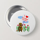 Canadian Beaver houdt van Yukon Ronde Button 7,6 Cm (Voorkant /achterkant)