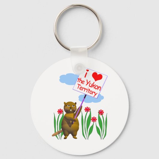 Canadian Beaver houdt van Yukon Sleutelhanger (Voorkant)