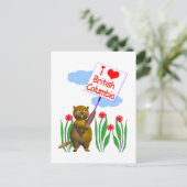Canadian Beaver Loves British Columbia Briefkaart (Staand voorkant)