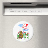 Canadian Beaver Loves British Columbia Magneet (Insitu (Vaatwasser))