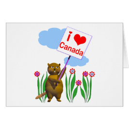 Canadian Beaver Loves Canada Kaart