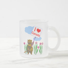 Canadian Beaver Loves Canada Matglas Koffiemok