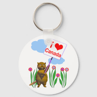 Canadian Beaver Loves Canada Sleutelhanger