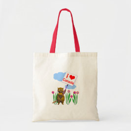 Canadian Beaver Loves Canada Tote Bag