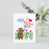 Canadian Beaver Loves de Northwest Territories Briefkaart (Staand voorkant)