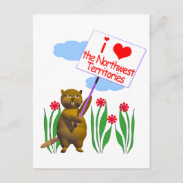 Canadian Beaver Loves de Northwest Territories Briefkaart