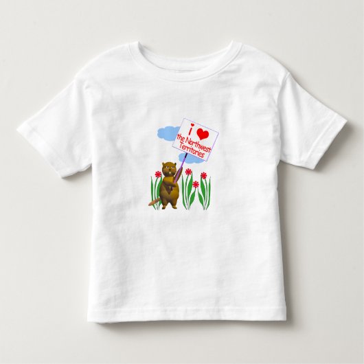 Canadian Beaver Loves de Northwest Territories Kinder Shirts (Voorkant)