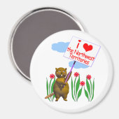 Canadian Beaver Loves de Northwest Territories Magneet (Voorkant / Achterkant)