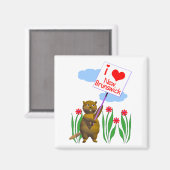 Canadian Beaver Loves New Brunswick Magneet (Voorkant / Achterkant)