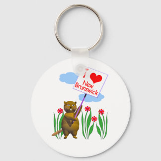 Canadian Beaver Loves New Brunswick Sleutelhanger