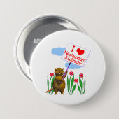 Canadian Beaver Loves Newfoundland, Labrador Ronde Button 7,6 Cm (Voorkant /achterkant)