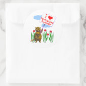 Canadian Beaver Loves Newfoundland, Labrador Ronde Sticker (Tas)