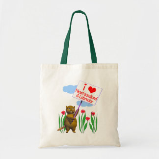 Canadian Beaver Loves Newfoundland, Labrador Tote Bag
