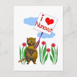Canadian Beaver Loves Nunavut Briefkaart
