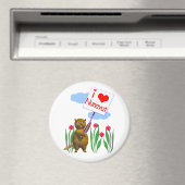 Canadian Beaver Loves Nunavut Magneet (Insitu (Vaatwasser))