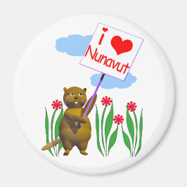 Canadian Beaver Loves Nunavut Magneet