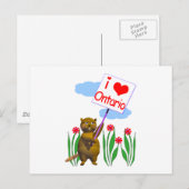 Canadian Beaver Loves Ontario Briefkaart (Voorkant / Achterkant)