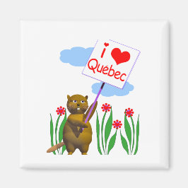 Canadian Beaver Loves Quebec Magneet