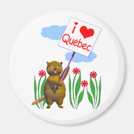 Canadian Beaver Loves Quebec Magneet
