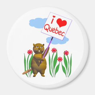 Canadian Beaver Loves Quebec Magneet