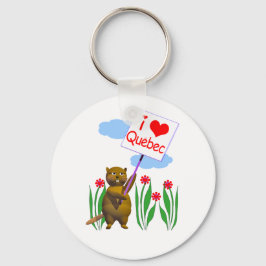 Canadian Beaver Loves Quebec Sleutelhanger