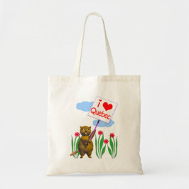 Canadian Beaver Loves Quebec Tote Bag