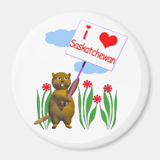 Canadian Beaver Loves Saskatchewan Magneet