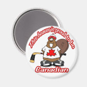 Canadian Beaver Magnet (Voorkant / Achterkant)