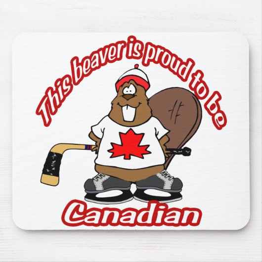Canadian Beaver Mousepad Muismat (Voorkant)