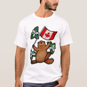 Canadian Beaver T-shirt Gift for Canadian Canada (Voorkant)