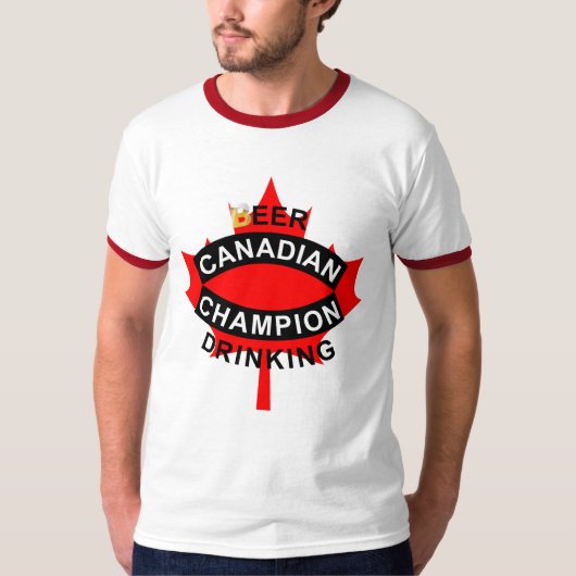 Canadian Beer Drink Champion T-shirt (Voorkant)