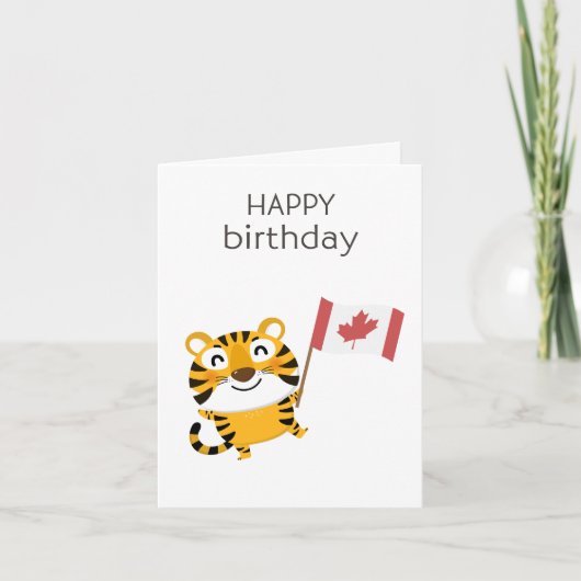 Canadian Birthday Kaart - Happy Birthday (Voorkant)