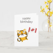 Canadian Birthday Kaart - Happy Birthday (Gele Bloem)