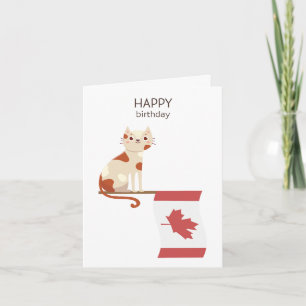 Canadian Birthday Kaart - Happy Birthday