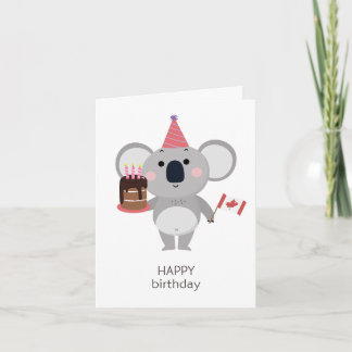 Canadian Birthday Kaart - Happy Birthday