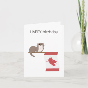 Canadian Birthday Kaart - Happy Birthday
