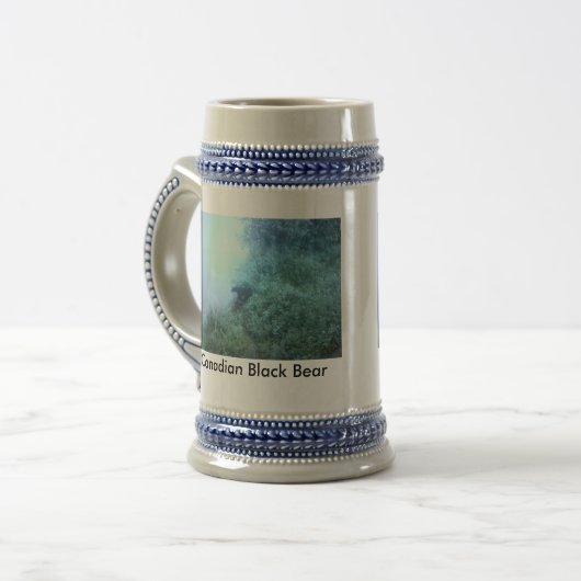 Canadian Black Beer Stein Bierpul (Voorkant links)