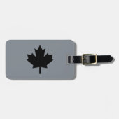 Canadian Black Maple Leaf Graphic Bagagelabel (Voorkant horizontaal)