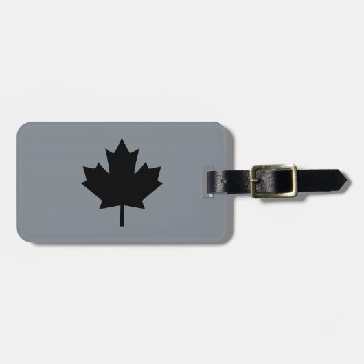 Canadian Black Maple Leaf Graphic Bagagelabel (Voorkant horizontaal)