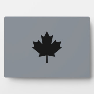 Canadian Black Maple Leaf Graphic Fotoplaat