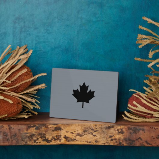 Canadian Black Maple Leaf Graphic Fotoplaat (Zijkant)