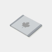 Canadian Black Maple Leaf Graphic Post-it® Notes (Schuin)