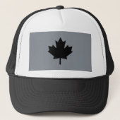 Canadian Black Maple Leaf Graphic Trucker Pet (Voorkant)