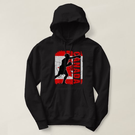 Canadian Boxing Team Canada Flag Boxing Ghandschoe Hoodie (Design voorkant)