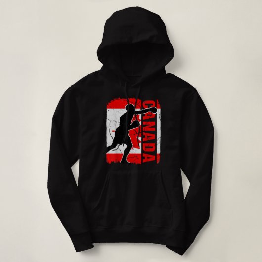 Canadian Boxing Team Canada Flag Boxing Ghandschoe Hoodie (Design voorkant)