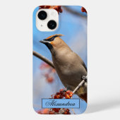 Canadian Brown Bohemian Waxing Bird Photography Case-Mate iPhone Case (Achterkant)